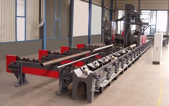 管材、棒材、圓鋼、鋼筋通過(guò)式拋丸機(jī)